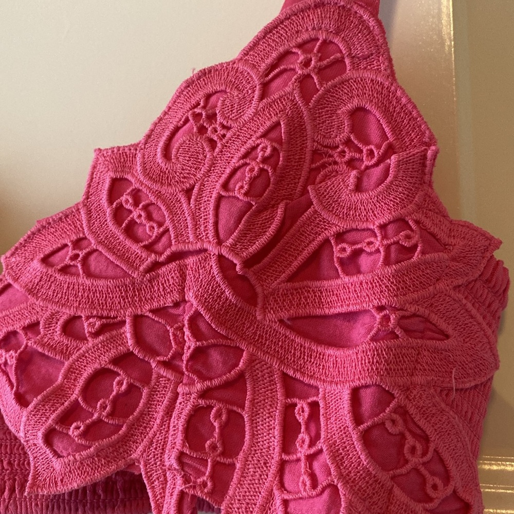 Intimately Free People Bali Soleil Bralette Cropped Top Floral Smocked L - Picture 5 of 7